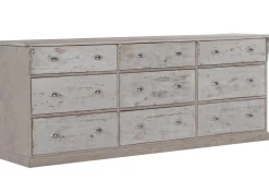 Commodes|Armoires<Flamant LARSSON, commode, 9 tiroirs, finition antique
