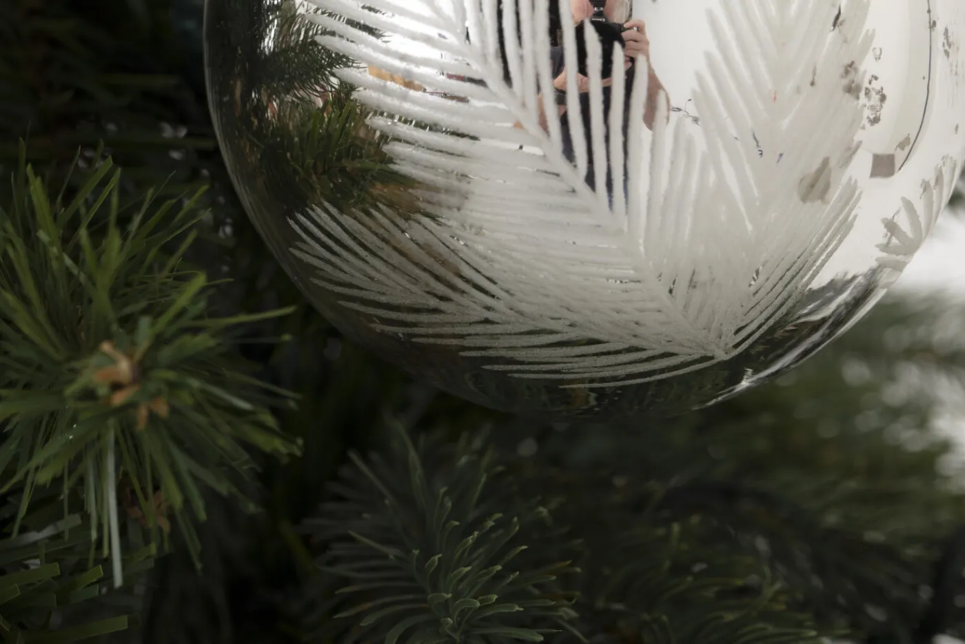Boules De Noël|Boules De Noël<Flamant LEYTON, boule de Noël, L Argent