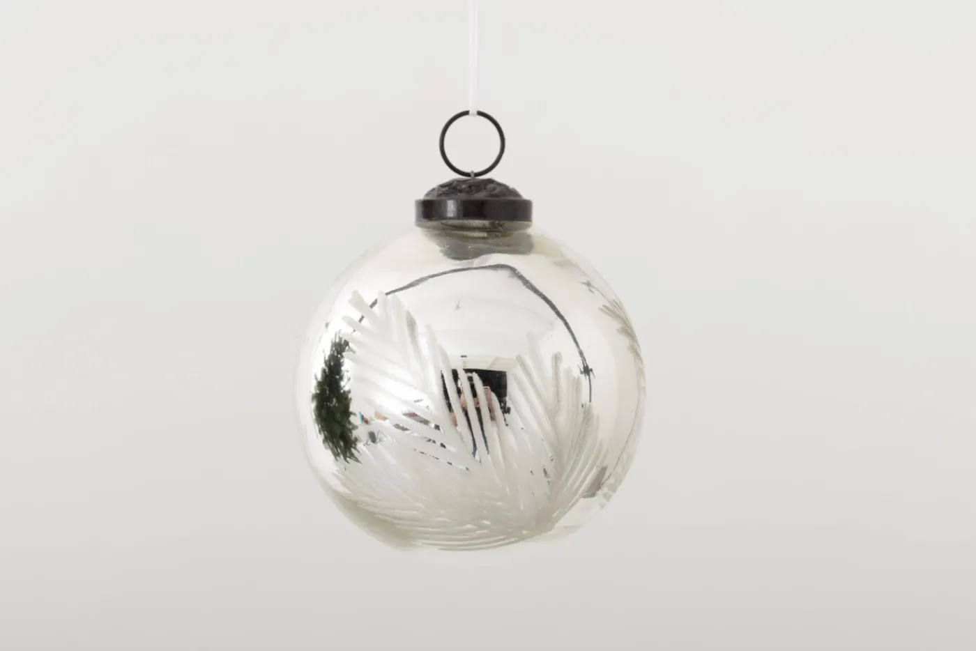 Boules De Noël|Boules De Noël<Flamant LEYTON, boule de Noël, S Argent