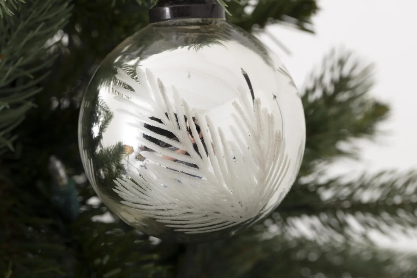 Boules De Noël|Boules De Noël<Flamant LEYTON, boule de Noël, S Argent