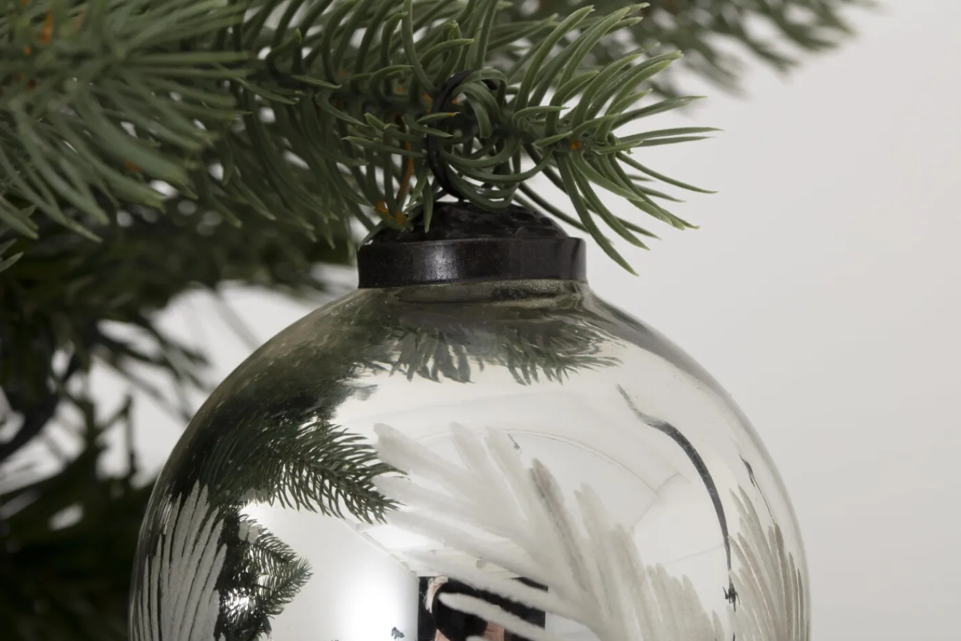 Boules De Noël|Boules De Noël<Flamant LEYTON, boule de Noël, S Argent