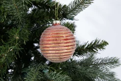 Boules De Noël|Boules De Noël<Flamant LIGNE, boule de Noël Rouge