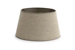 Abat-Jour|Luminaire<Flamant LINDRO, abat-jour, naturel et argent, cylindrique, 30 cm Blanccassé