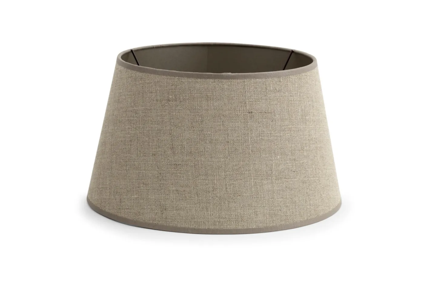 Abat-Jour|Luminaire<Flamant LINDRO, abat-jour, naturel et argent, cylindrique, 30 cm Blanccassé