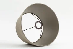 Abat-Jour|Luminaire<Flamant LINDRO, abat-jour, naturel et argent, cylindrique, 30 cm Blanccassé