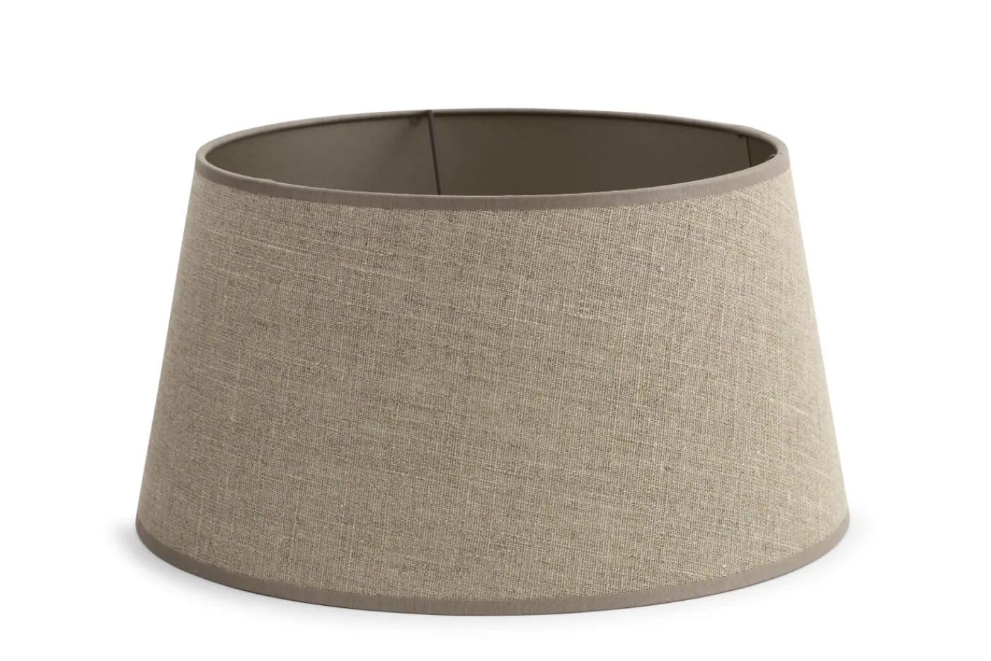 Abat-Jour|Luminaire<Flamant LINDRO, abat-jour, naturel et argent, cylindrique, 35 cm Blanccassé