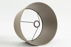 Abat-Jour|Luminaire<Flamant LINDRO, abat-jour, naturel et argent, cylindrique, 35 cm Blanccassé