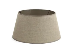 Abat-Jour|Luminaire<Flamant LINDRO, abat-jour, naturel et argent, cylindrique, 40 cm Blanccassé