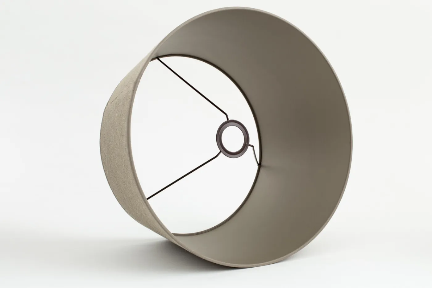 Abat-Jour|Luminaire<Flamant LINDRO, abat-jour, naturel et argent, cylindrique, 40 cm Blanccassé