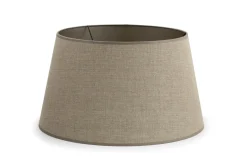 Abat-Jour|Luminaire<Flamant LINDRO, abat-jour, naturel et argent, cylindrique, 45 cm Blanccassé