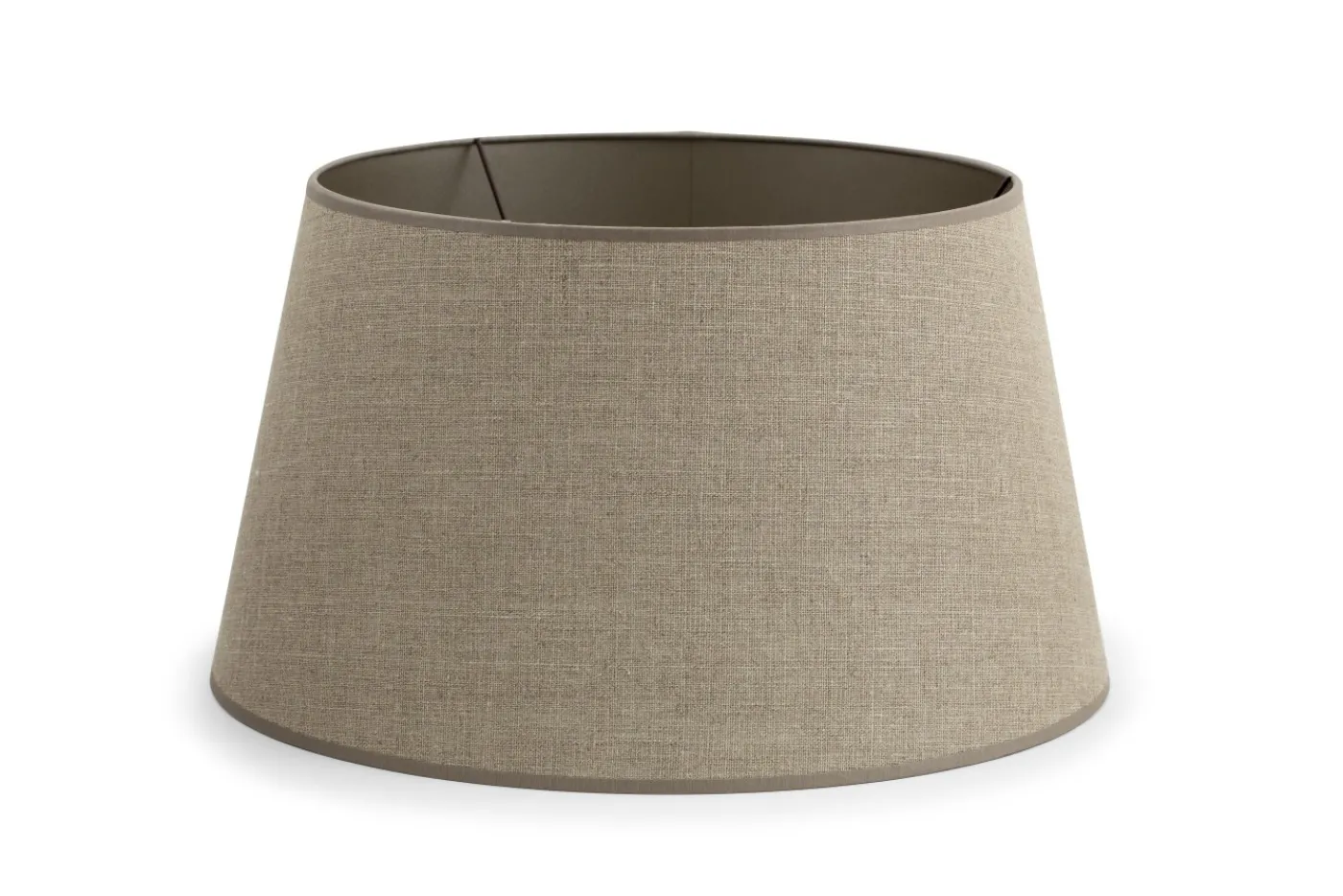 Abat-Jour|Luminaire<Flamant LINDRO, abat-jour, naturel et argent, cylindrique, 45 cm Blanccassé