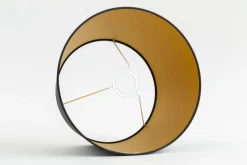 Abat-Jour|Luminaire<Flamant LINDRO, abat-jour, et or, cylindrique, 30 cm Noir