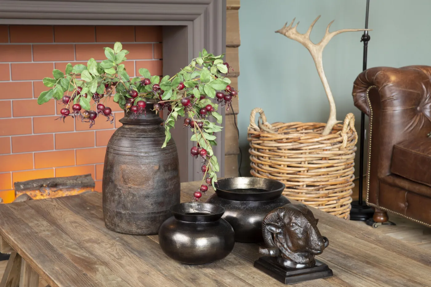 Paniers|Décoration<Flamant LOXWOOD, panier, M Brun