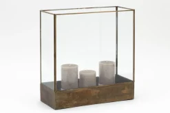 Porte Bougie, Chauffe-Plats Et Photophores|Porte Bougie, Chauffe-Plats Et Photophores<Flamant LUCANDE, photophore, fer et verre, L Transparent