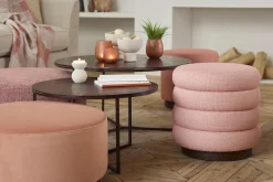 Poufs Et Bouts De Canapé|Sièges<Flamant LUCAS, pouf, rotatif, Ø 60, Rose