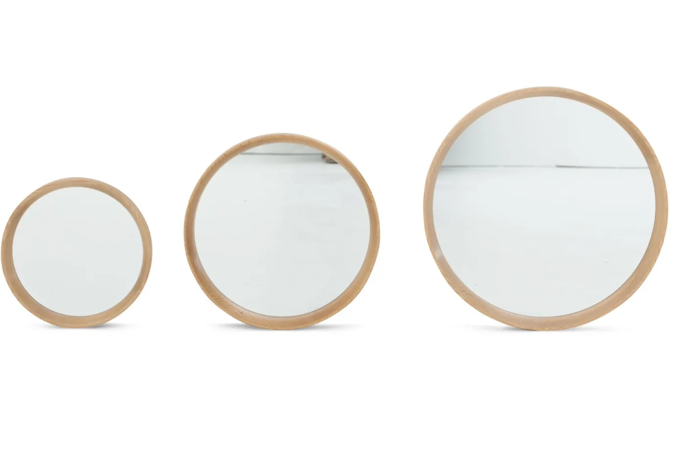 Miroirs|Décoration<Flamant LUCENTE, miroir, chêne, rond, 33cm