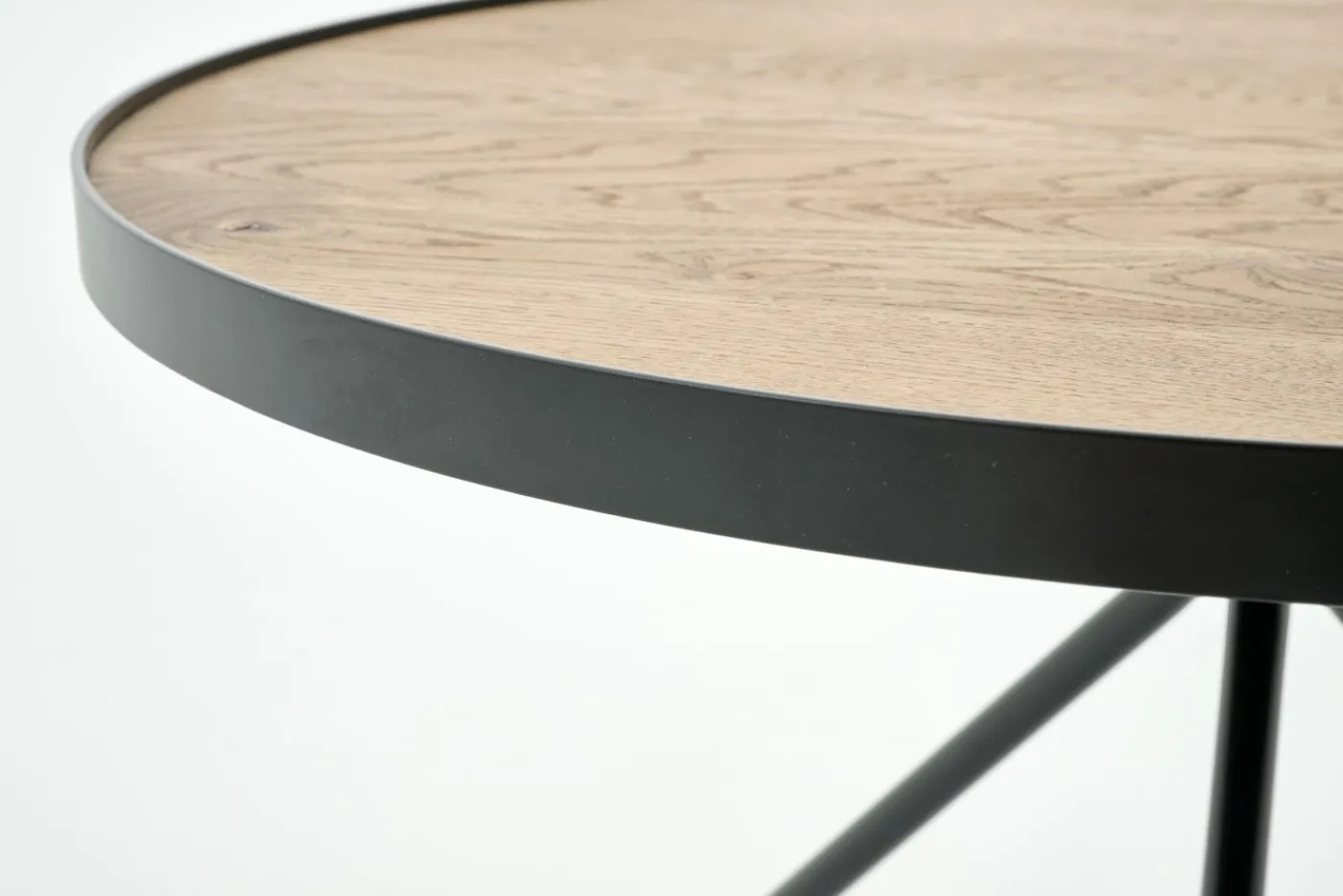 Tables D’Appoint & Consoles|Tables D’Appoint & Consoles<Flamant MADISON, bout de canapé, chêne et métal, ronde, 60 cm, brun clair Mixte