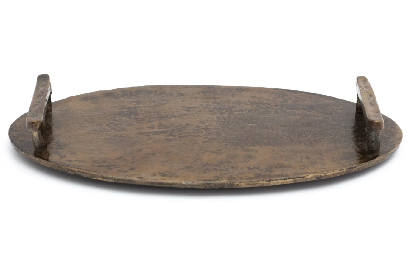 Plateaux|Accessoires<Flamant MAKANI, plateau, métal, ovale, S Brun