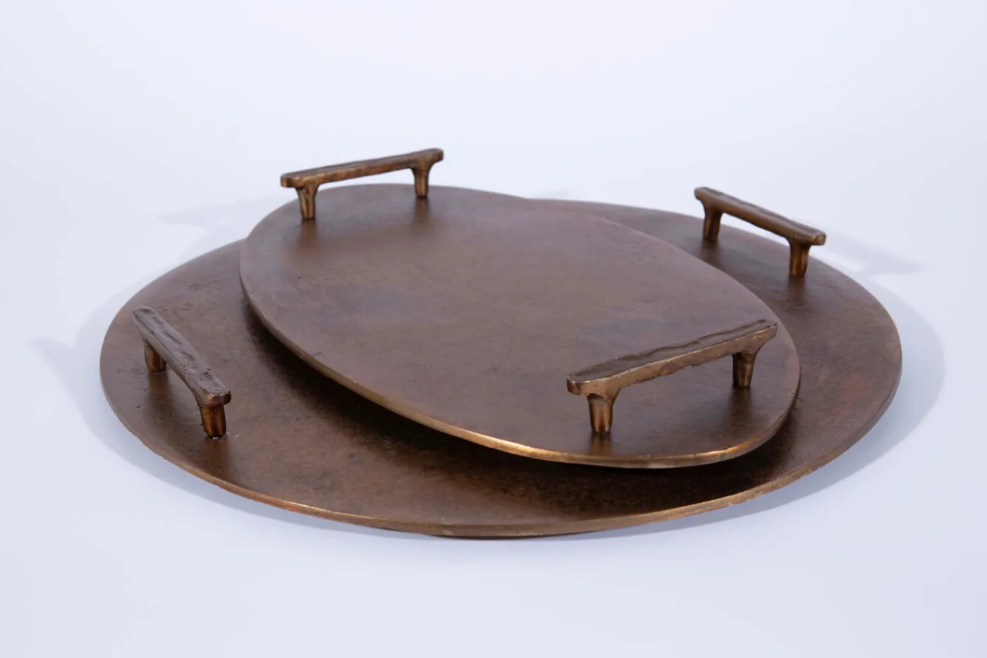 Accessoires<Flamant MAKANI, plateau, métal, ovale, L Brun