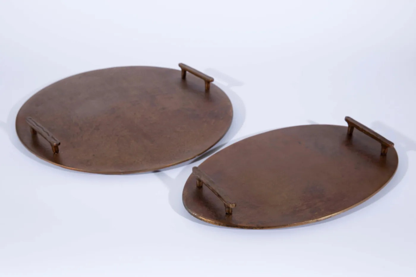 Accessoires<Flamant MAKANI, plateau, métal, ovale, L Brun