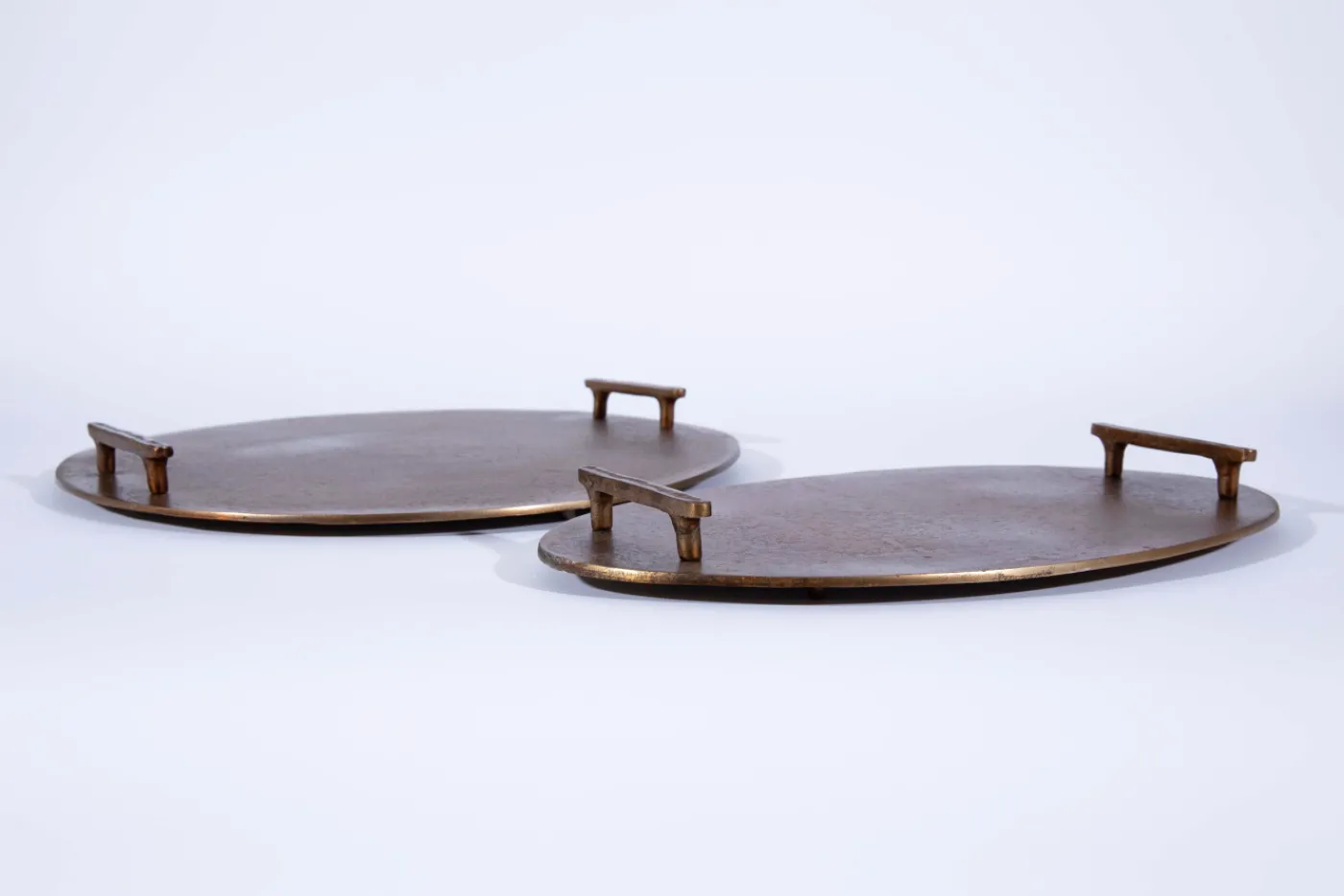 Accessoires<Flamant MAKANI, plateau, métal, ovale, L Brun