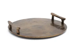 Plateaux|Accessoires<Flamant MAKANI, plateau, métal, rond, S Brun