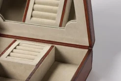 Paniers|Décoration<Flamant MANHATTAN, boîte à bijoux, cuir Brun