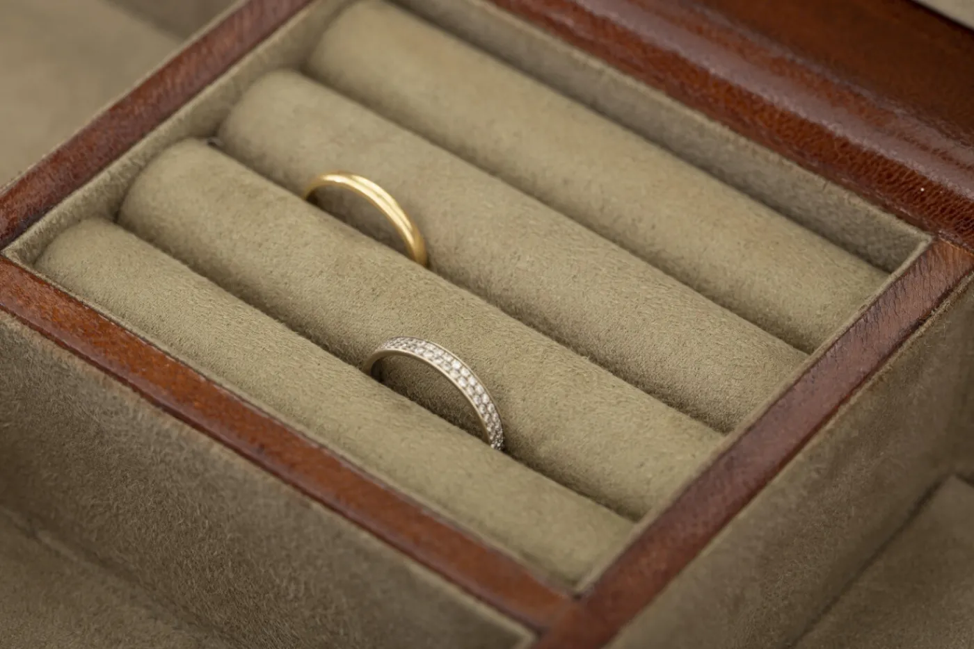 Paniers|Décoration<Flamant MANHATTAN, boîte à bijoux, cuir Brun