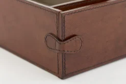 Paniers|Décoration<Flamant MANHATTAN, boîte à bijoux, cuir Brun