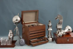 Plateaux|Accessoires<Flamant MANHATTAN, plateau, cuir , S Brun