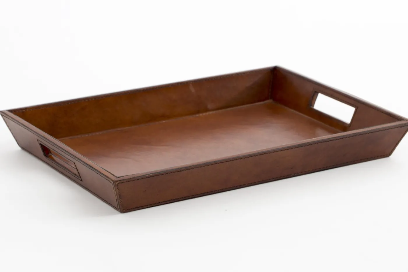Plateaux|Accessoires<Flamant MANHATTAN, plateau, cuir Brun