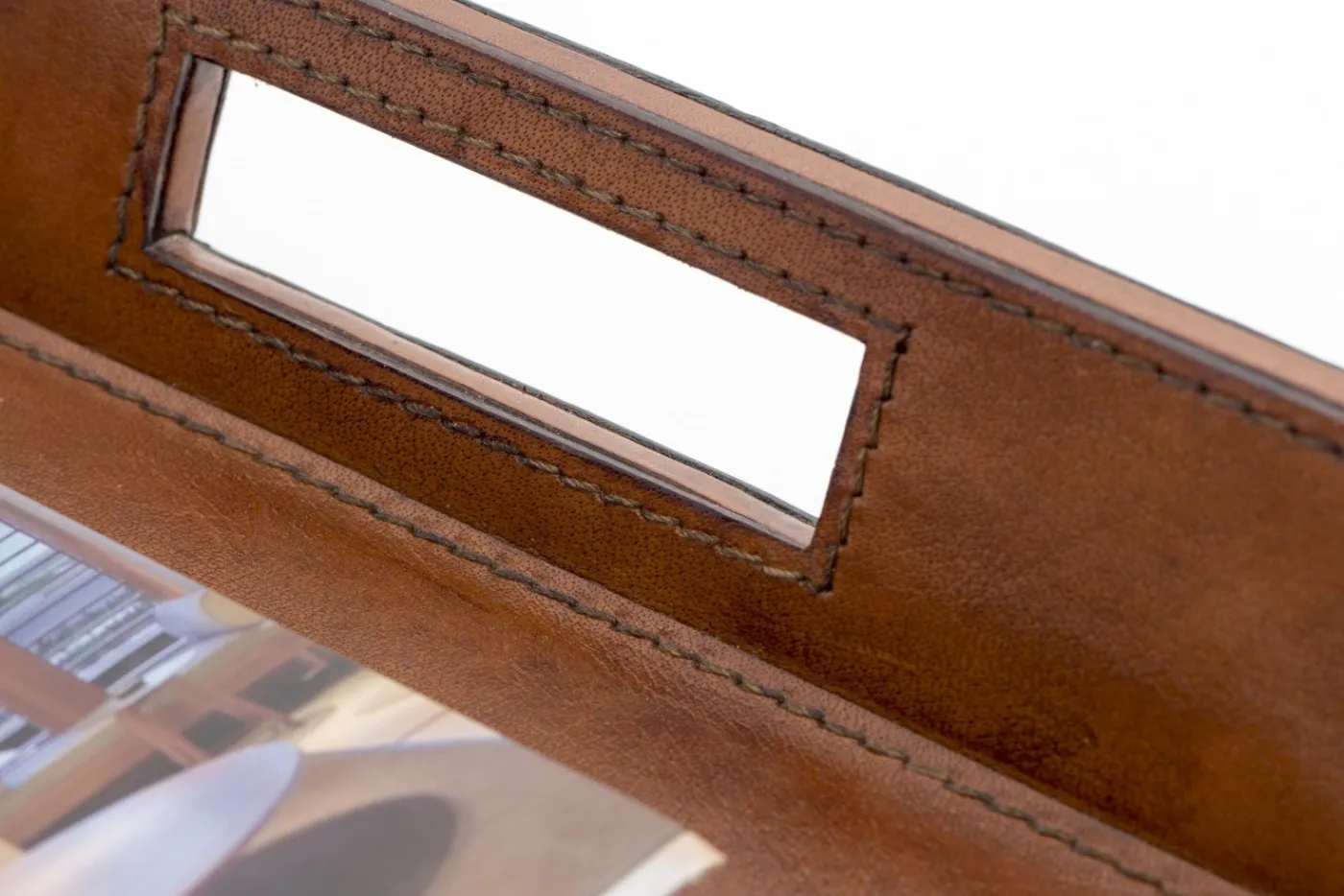 Plateaux|Accessoires<Flamant MANHATTAN, plateau, cuir Brun