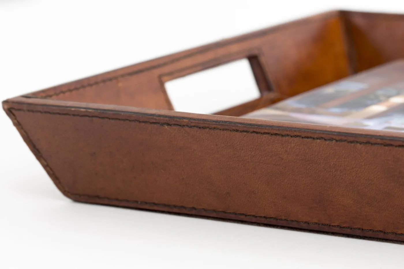 Plateaux|Accessoires<Flamant MANHATTAN, plateau, cuir Brun