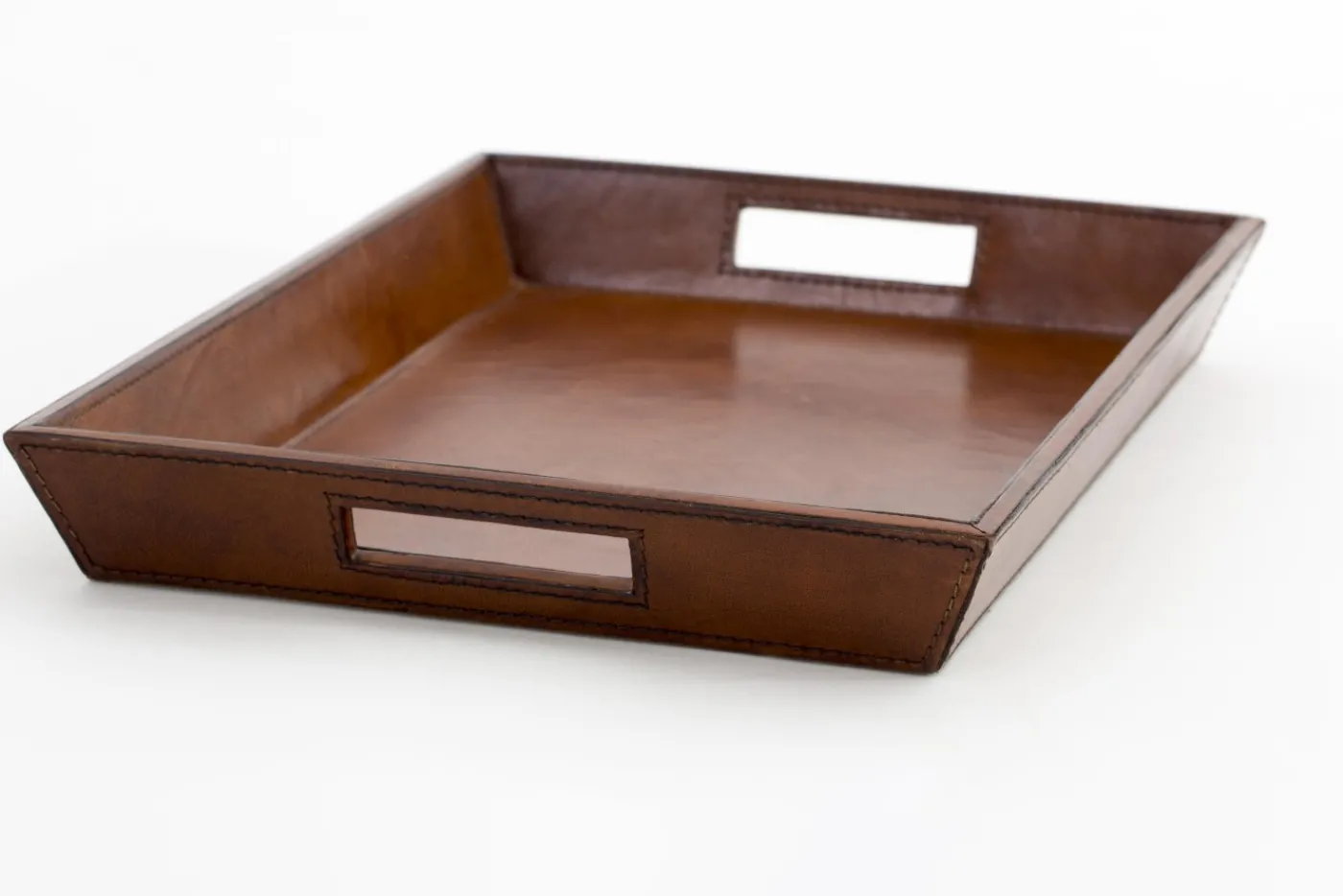 Plateaux|Accessoires<Flamant MANHATTAN, plateau, cuir Brun