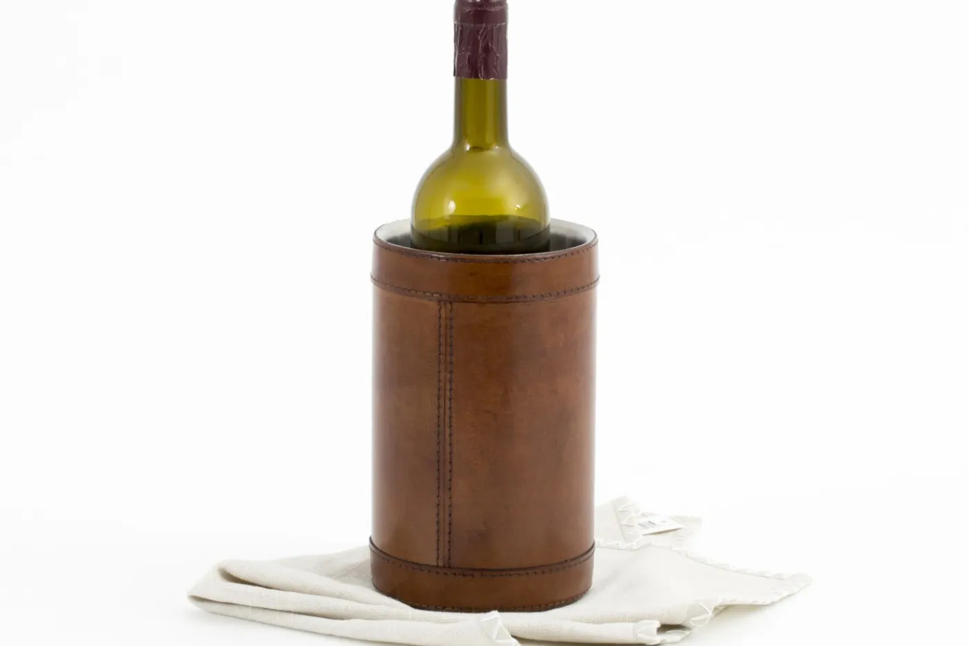 Carafes Et Bouteilles|Carafes Et Bouteilles<Flamant MANHATTAN, porte-bouteille, cuir Brun