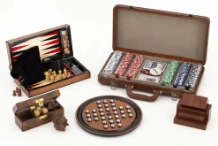 Jeux De Société Et Lifestyle|Décoration<Flamant MANHATTAN, set de poker, cuir Brun