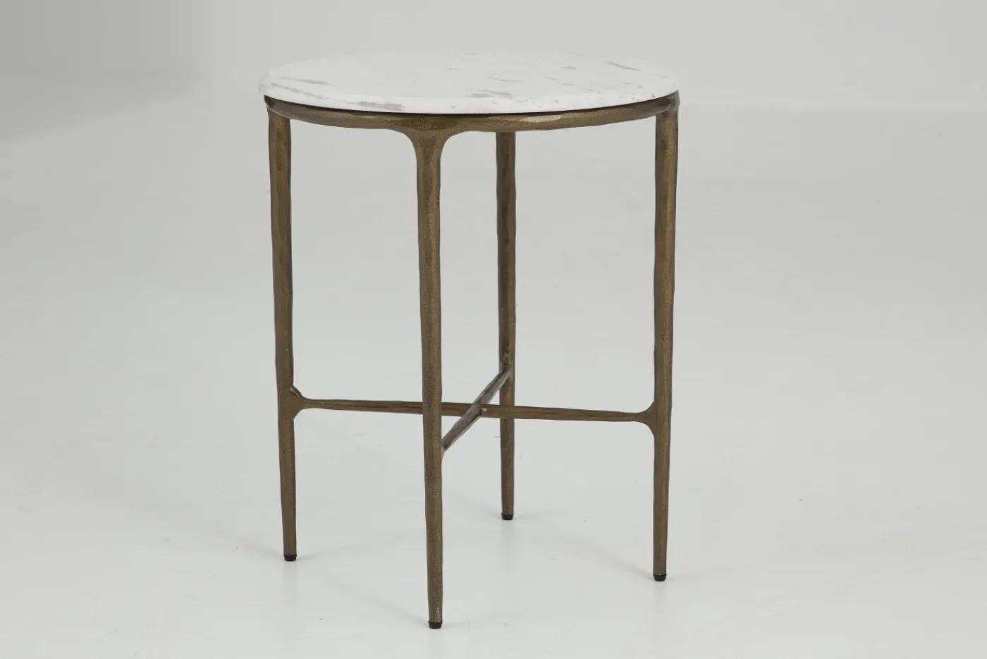 Tables D’Appoint & Consoles|Tables D’Appoint & Consoles<Flamant MARABELLE, bout de canapé, métal et marbre, ronde Mixte