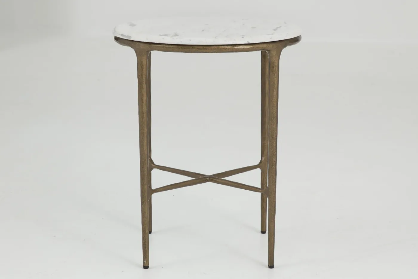 Tables D’Appoint & Consoles|Tables D’Appoint & Consoles<Flamant MARABELLE, bout de canapé, métal et marbre, ronde Mixte