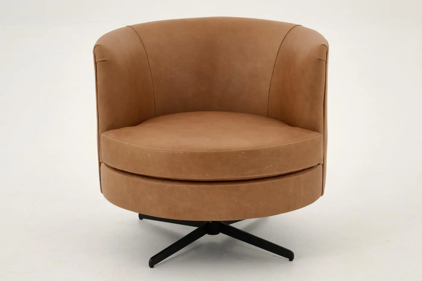 Fauteuils|Sièges<Flamant MARCHETTI, fauteuil, cuir , rotatif Cognac