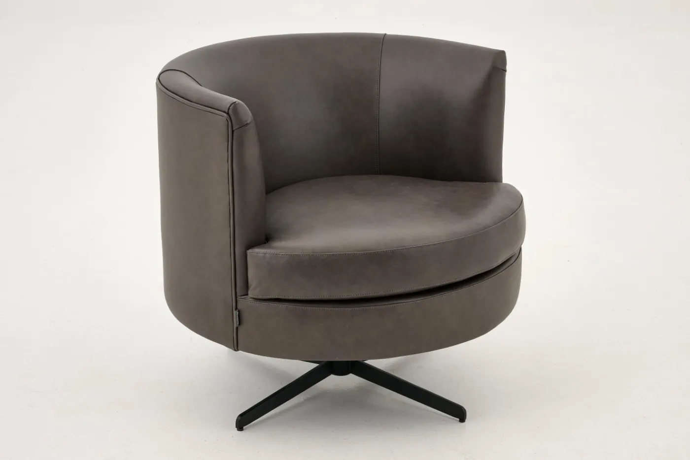Fauteuils|Sièges<Flamant MARCHETTI, fauteuil, cuir , rotatif Noir