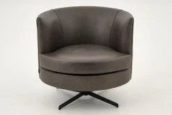 Fauteuils|Sièges<Flamant MARCHETTI, fauteuil, cuir , rotatif Noir