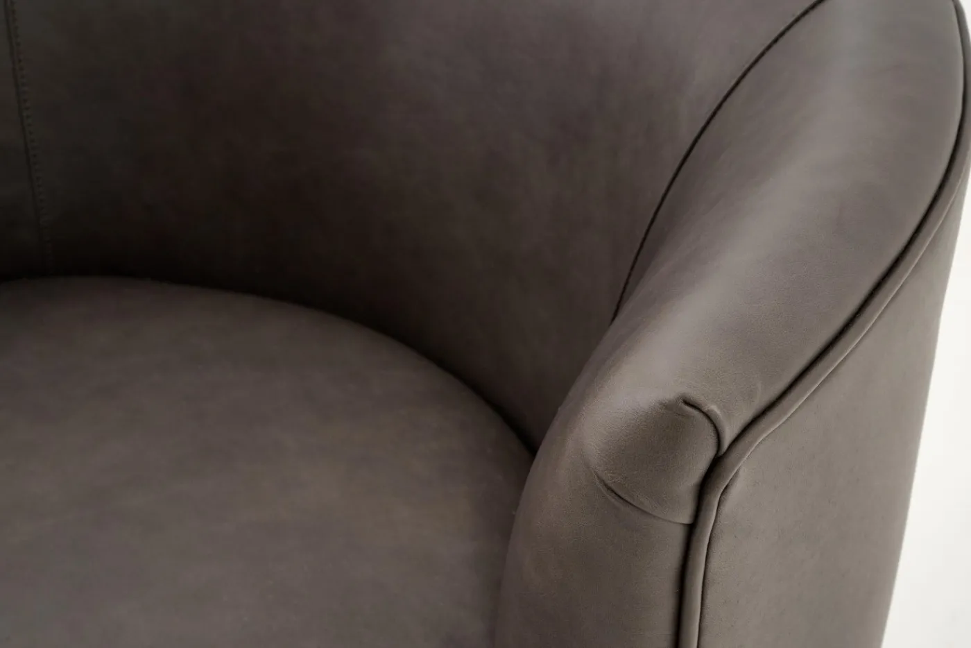 Fauteuils|Sièges<Flamant MARCHETTI, fauteuil, cuir , rotatif Noir