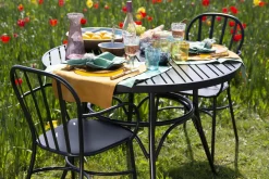 Tables|Tables<Flamant MARIAN, table de jardin, Ø110, Noir