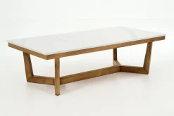 Tables De Salon|Tables De Salon<Flamant MARNIX, table basse, chêne et pierre, 140x70 Mixte