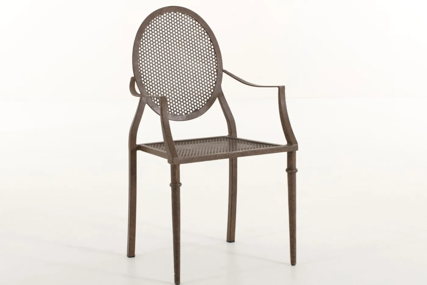 Chaises|Chaises<Flamant MARY, chaise avec accoudoirs de jardin, métal et finition rouille Brun