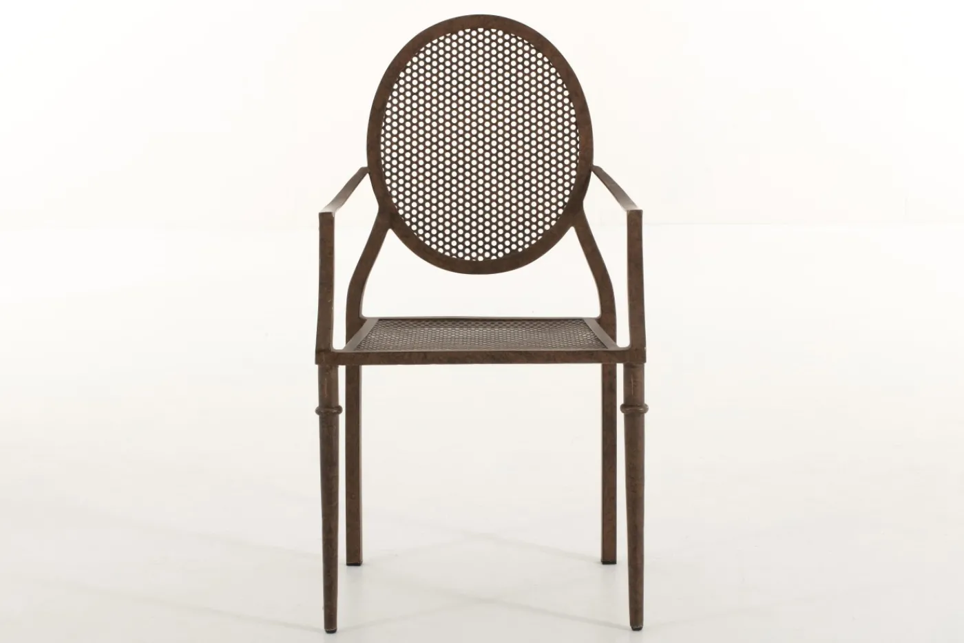 Chaises|Chaises<Flamant MARY, chaise avec accoudoirs de jardin, métal et finition rouille Brun