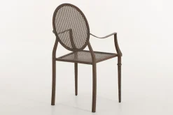 Chaises|Chaises<Flamant MARY, chaise avec accoudoirs de jardin, métal et finition rouille Brun