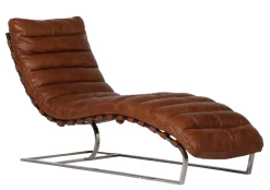 Fauteuils|Sièges<Flamant MASON, chaise longue, cuir, vintage, brun Cognac