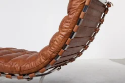 Fauteuils|Sièges<Flamant MASON, chaise longue, cuir, vintage, brun Cognac