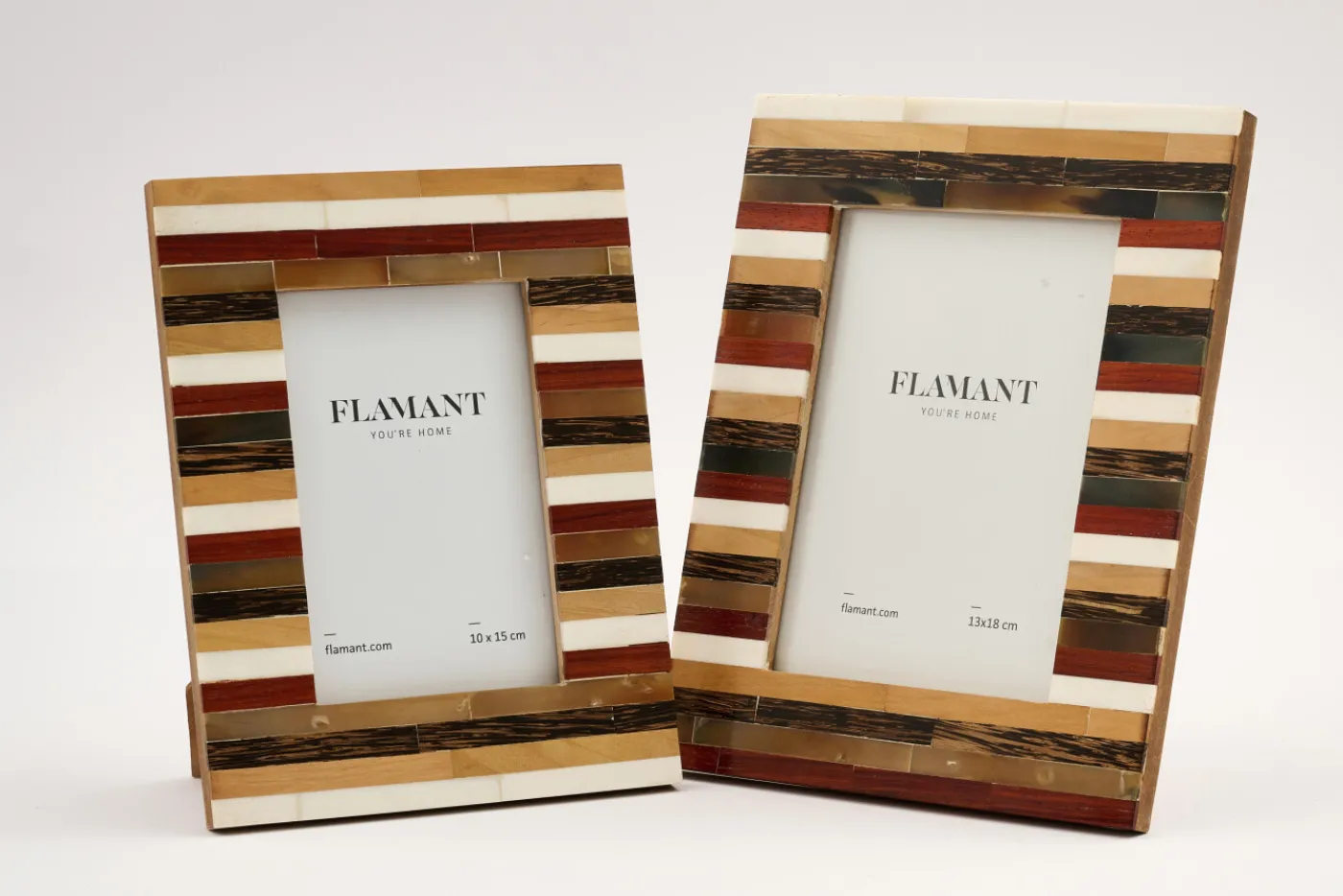 Cadres Photo|Cadres Photo<Flamant MATHILDE, cadre photo, bois, corne and os, 10x15 Mixte